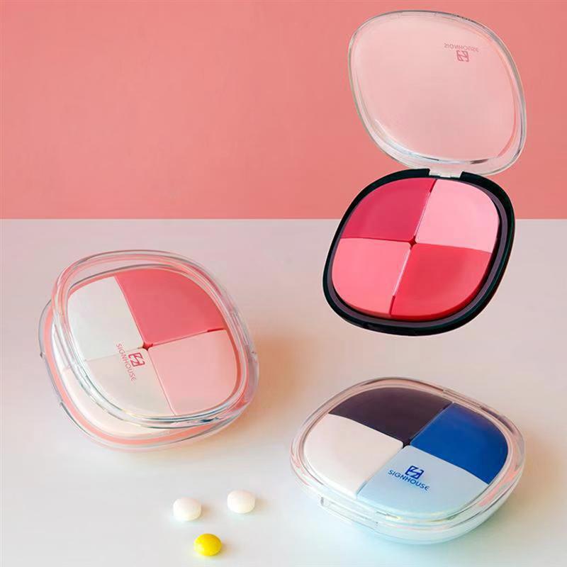 Pilleboks mini 4 rom pillebeholder pilleboks medisinoppbevaringsboks for reiser utendørs