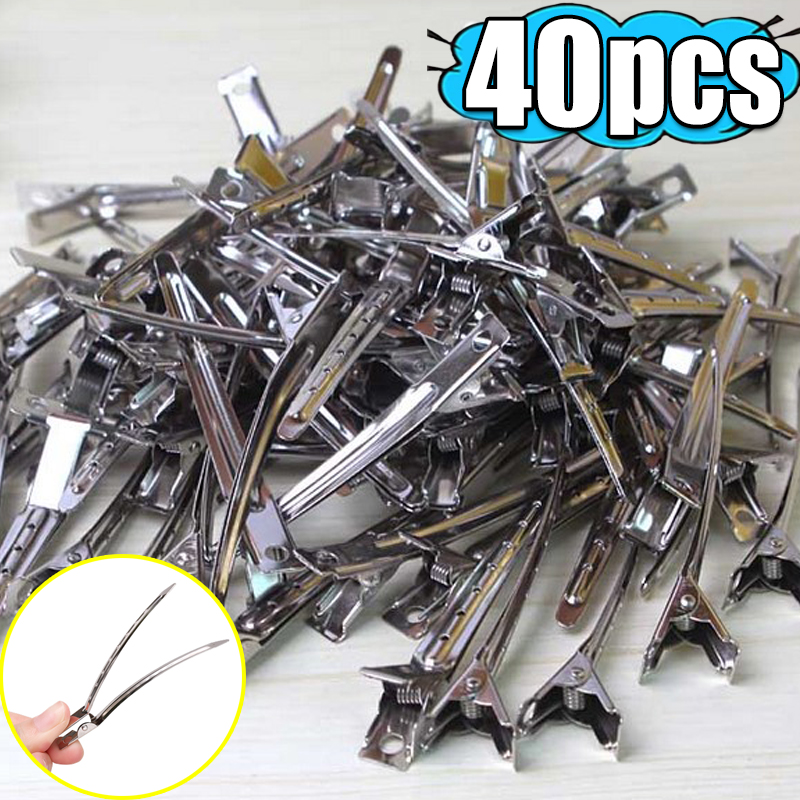 Pinzas para el cuidado del cabello para mujer, pinzas de corte de peluquería de acero y Metal, herramientas de estilismo para corte de pelo de peluquero, horquilla esponjosa para raíz del cabello: YELLOW