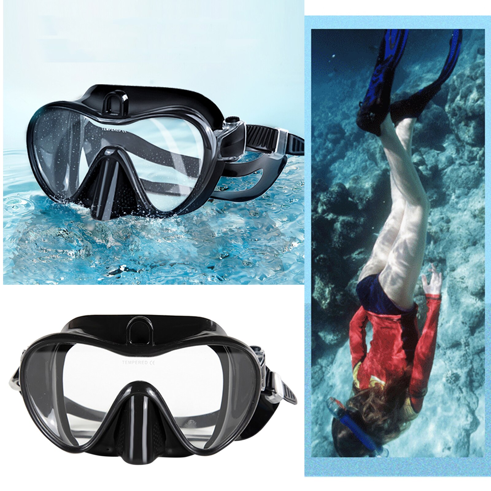 Duikbril Waterdicht Gehard Glas Scuba Swim Snorkelen Bril Equip