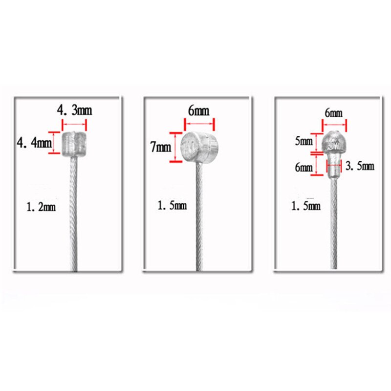 5PCS Bicycle Brake Cable Inner Fixed Gear Shifter Brake Line MTB Mountain Bike Road Bike Shifter Brake Inner Cable Front/Rear