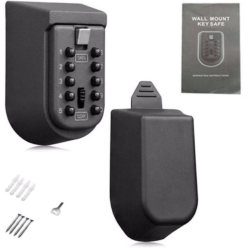 10-Digit Push Button Wall Mount Key Storage Box Combination Lock (016)