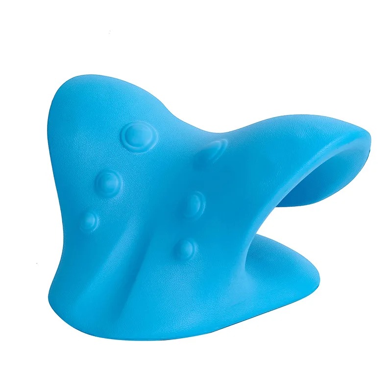 Neck Massage Wedge Pillow Shoulder Cervical Chiropractic Traction Device Head Back Relax for Pain Relief Body Massager Machine: Red