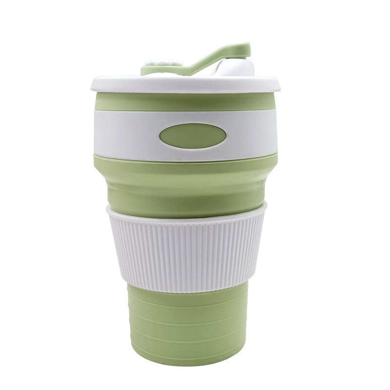350ml opvouwbare koffiekopjes draagbare sportcompressie buiten intrekbare waterkoker anti-verbranding: Bordeauxrood