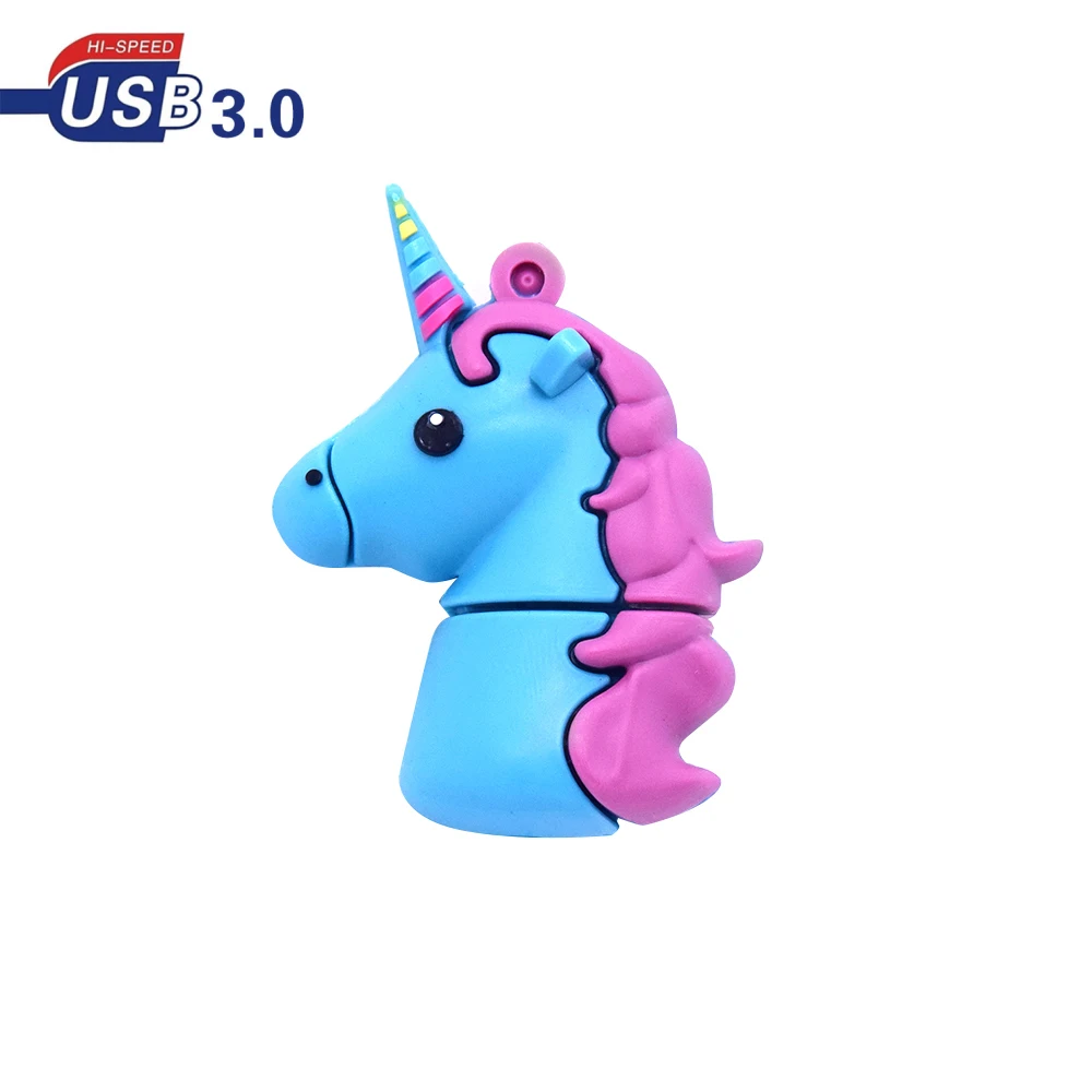 Mini clé USB 3.0, support à mémoire de 4GB 8GB 16GB 32GB 64GB, joli dessin animé licorne, cheval coloré: style 7 / 8 GO