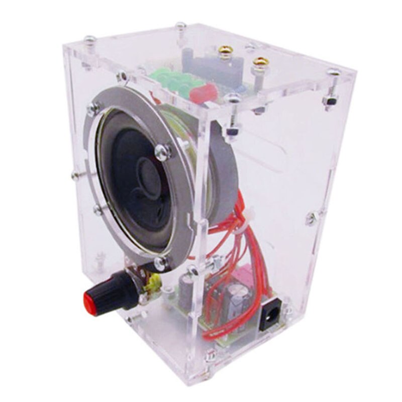 5W Mini Electronic Transparent Speaker Box DIY Kit Sound Amplifier Music Audio: Default Title