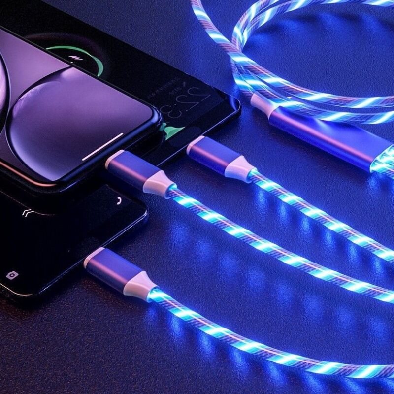 Cable USB tipo C para luz LED, Cable magnético de carga rápida, Cables universales