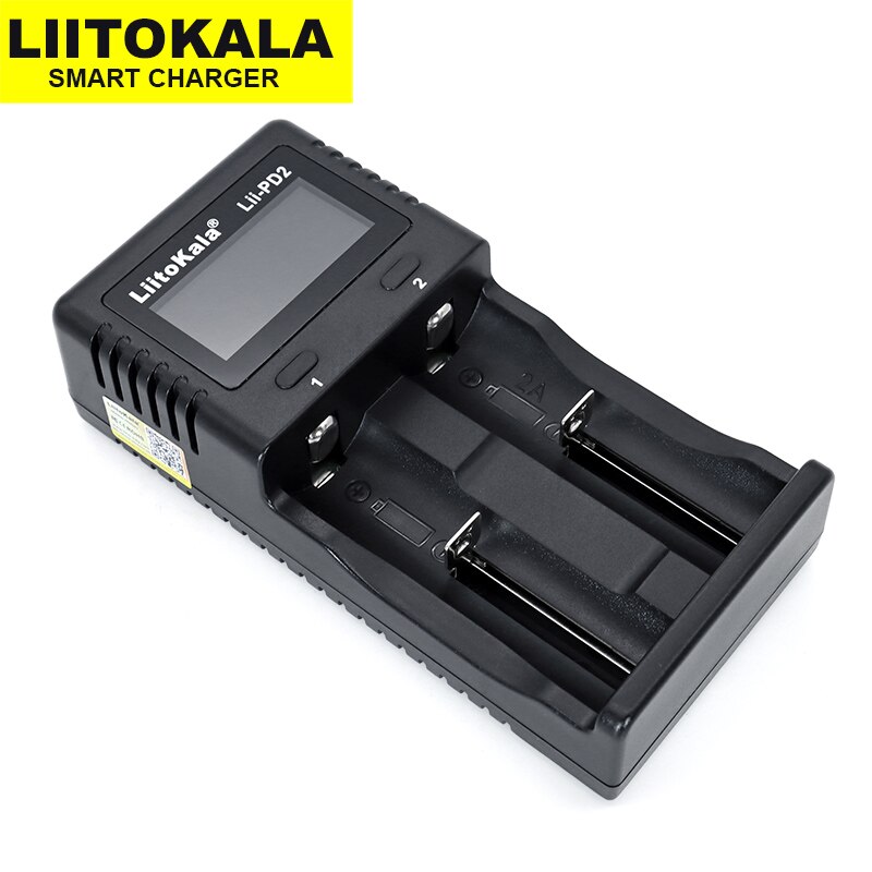 Liitokala Lii-PD2 Batterij Oplader Voor 18650 26650 21700 18350 Aa Aaa 3.7V/3.2V/1.2V Lithium Nimh Batterijen
