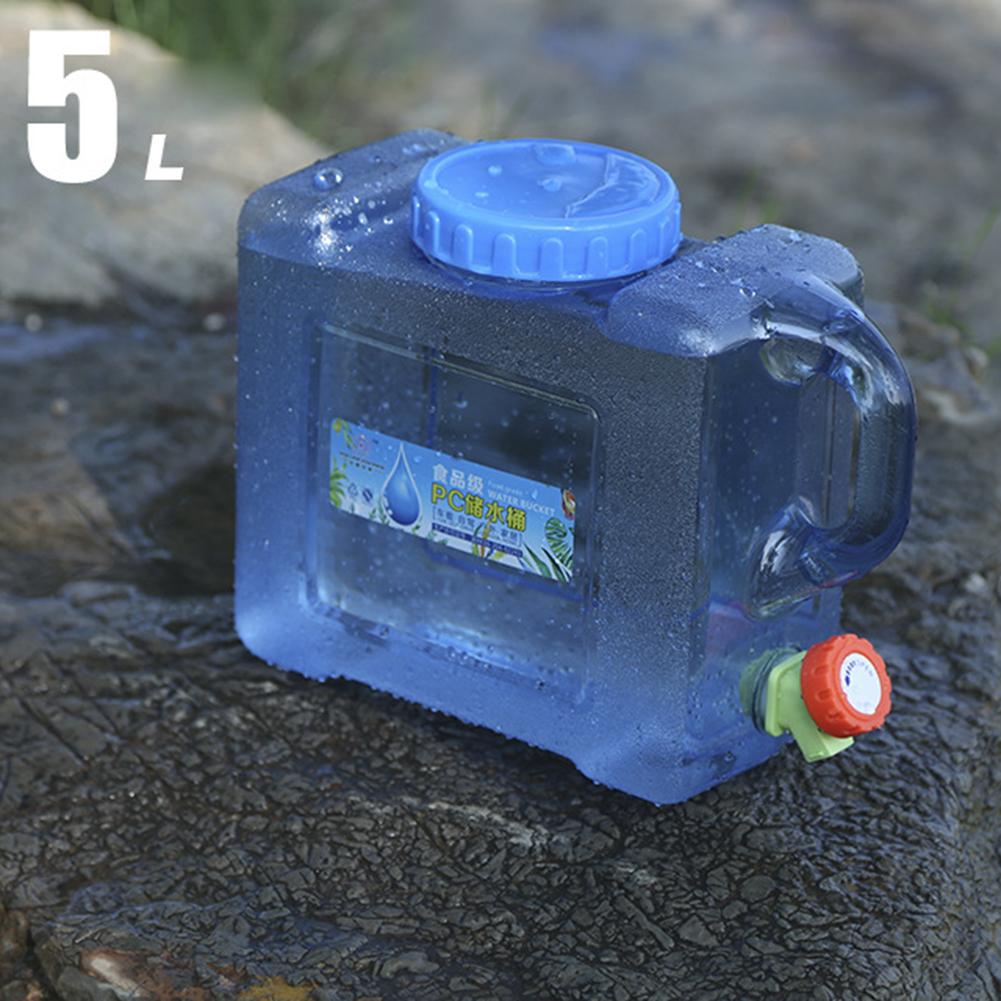 5L/8L Auto Rijden Water Emmer Food Grade Pc Water Tank Outdoor Wandelen Camping Water Container Met Kraan Water opslagtank