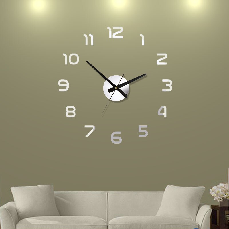 Acrylic Best Home Decoration DIY Wall Clock Unique Large number Stickers Self Adhesive home Decor Modern Wall Clocks
