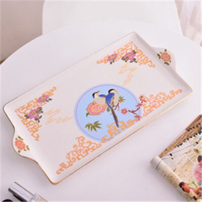 Set de accesorios de baño, dispensador de jabón de cerámica, soporte para cepillo de dientes y taza de gárgaras, platos de jabón, Lavatorio de flores y pájaros, juego de 5/6 piezas