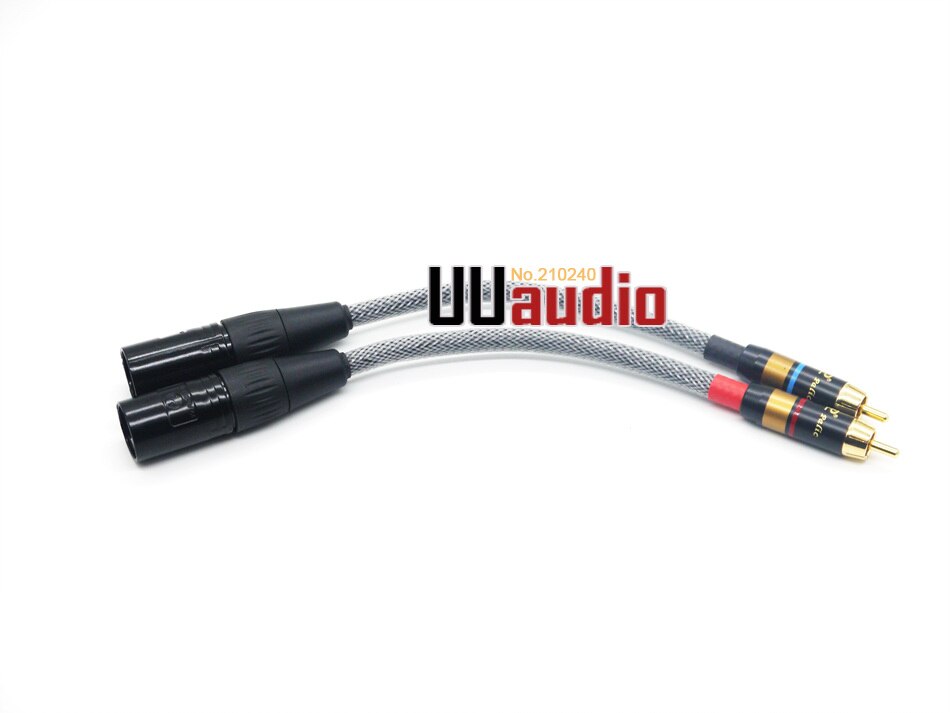 UU35 2PCS/Pair HIFI 4N-OFC RCA To 3P XLR Audio Cable / 0.2m 0.5m 1m 1.5m