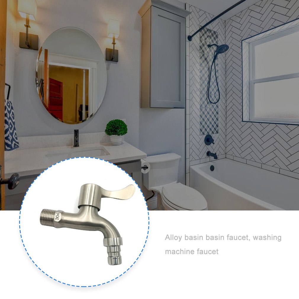 Wall Mount Washing Machine Faucet Stainless Steel Laundry Bathroom Bibcock Garden Faucet Washing Machine Tap Balcony Water Tap