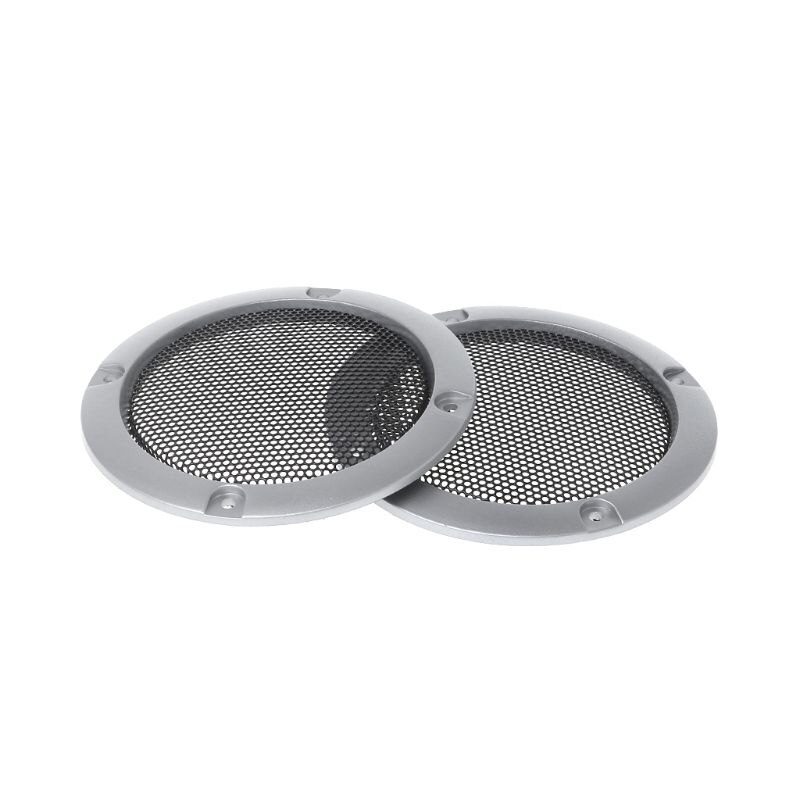 2PCS Speaker Grills 3" Protective Subwoofer Frame Grille Cover Steel Mesh Decorative Circle DIY Accessories: S