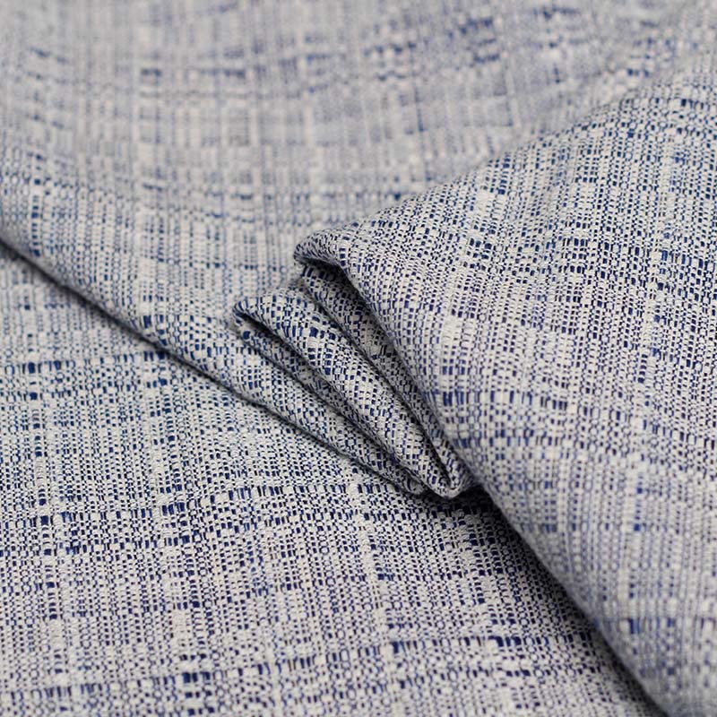 Pearlsilk Blue White Tweed Linen Flax Fabrics Garment Materials Autumn Jacket Dress Sewing Cloth For Meter Tailor