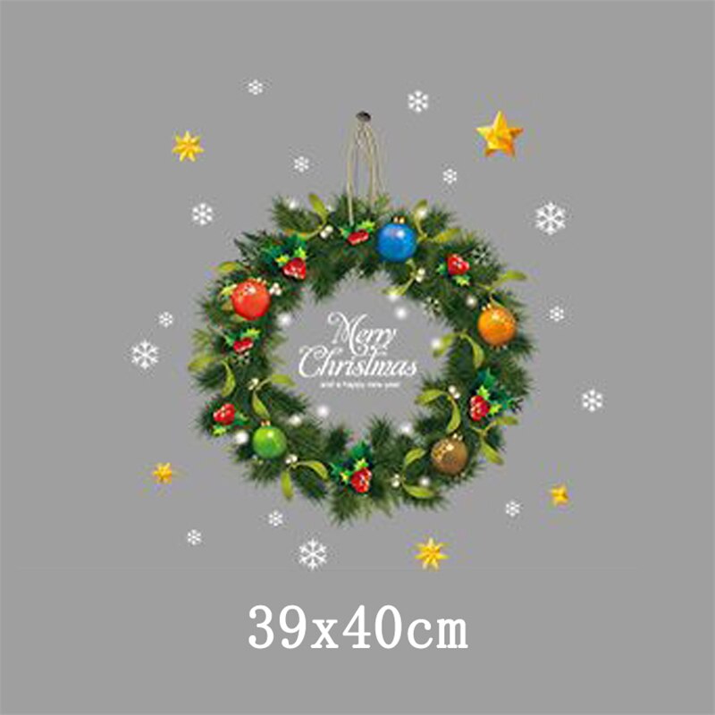 Santa Claus wall stickers supermarket window glass decoration wall decal Christmas decorations: 1