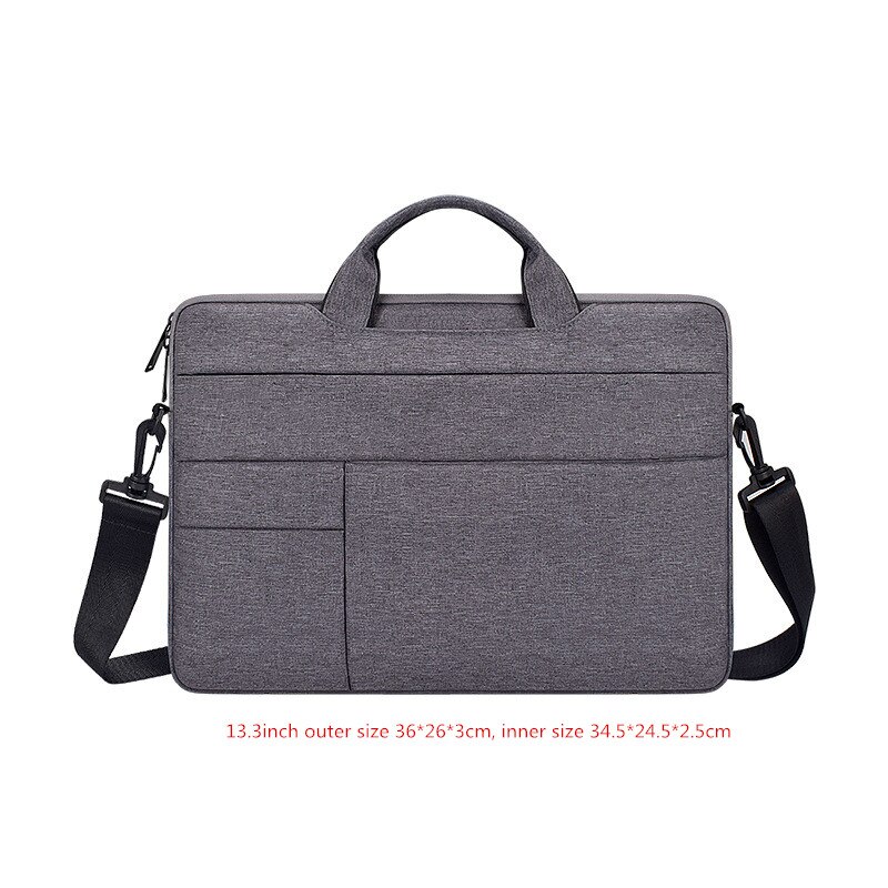 Men's Women's Briefcase Laptop Bag Seismic Waterproof Shoulder Crossbody Office Travel Business Cell Phone IPad Storage Pouch: Dark Gray S