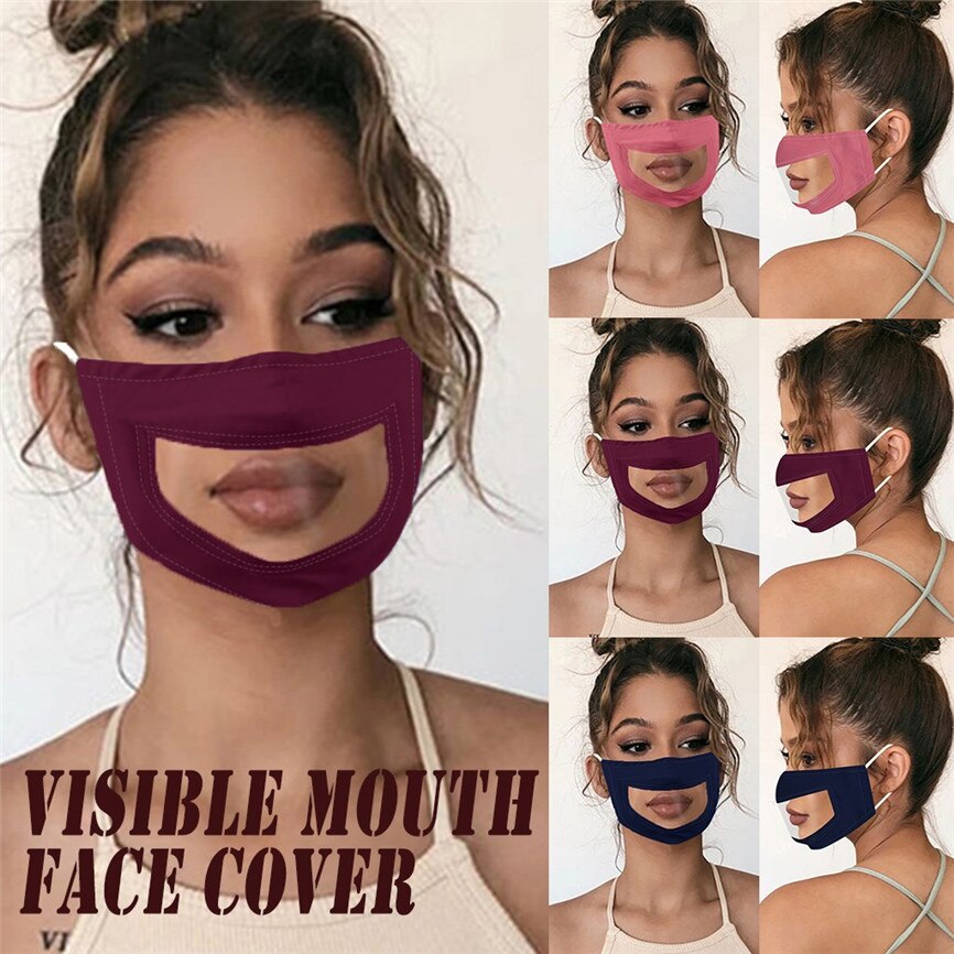 Lip transparent print Lip Visual Shield Splash Transparent Plastic Safety Shields Visible Expression For Faces Protection