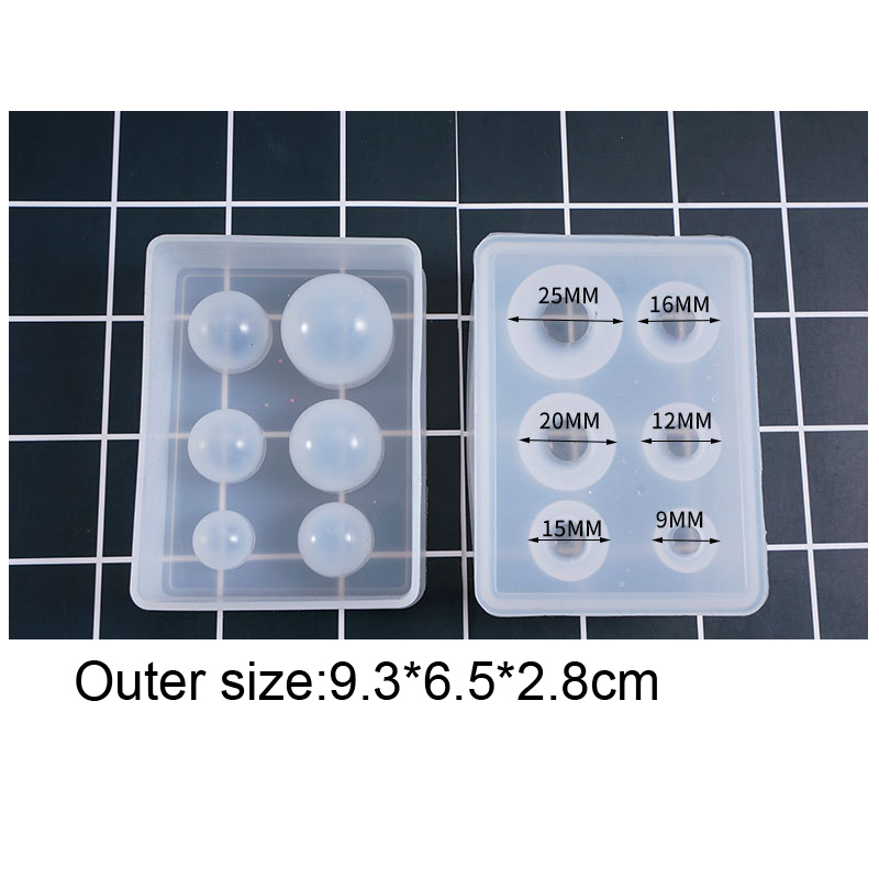 1PC Different Sizes Universe Ball Shpe Type Epoxy Resin Molds for Jewelry Pendant Silicone Jewelry Tools: 6 different sizes