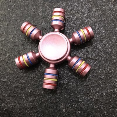 Regenboog Fidget Spinner Vinger Spinner Hand Spinner ABS Spiner Komt Anti Stress Speelgoed: Roze