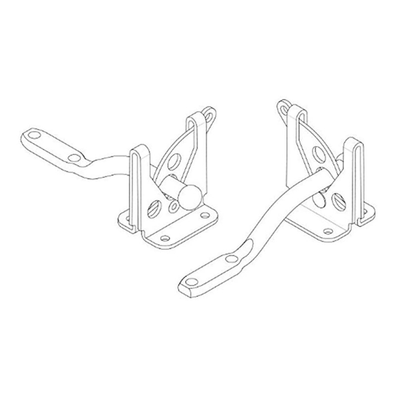 Self Locking Gate Latch Automatic Gravity Lever Fence Gate Lock for Wood Fence Gate Door Latches Steel Black