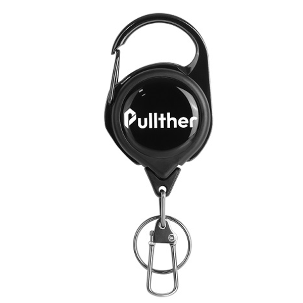 Pullther Fishing Retractable Key Chain with Gear Combo Cord Easy Release Badge Holder Fly Fishing Zinger Retractor Accessories: Orange