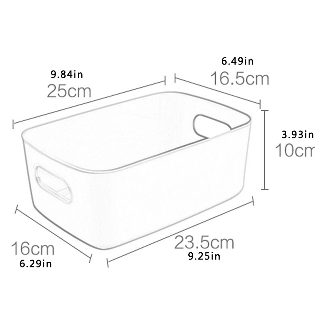 Homehold Desktop Plastic Box Studio Storage Office Home Kitchen Snack Storage Finishing Box Basket Sundries Storage Box