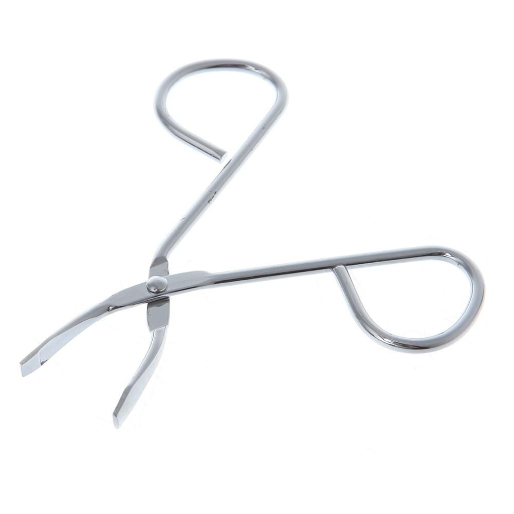 Stainless Steel Hair Removal Scissors Flat Tip Eyebrow Tweezers Clamp Clipper