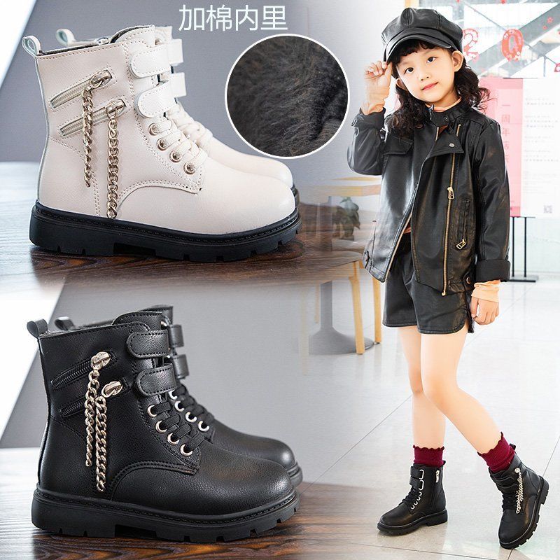 Neue freundlicher Stiefeletten freundlicher Winter Schuhe Mädchen Jungen Chelsea Stiefel Herbst Winter Leder