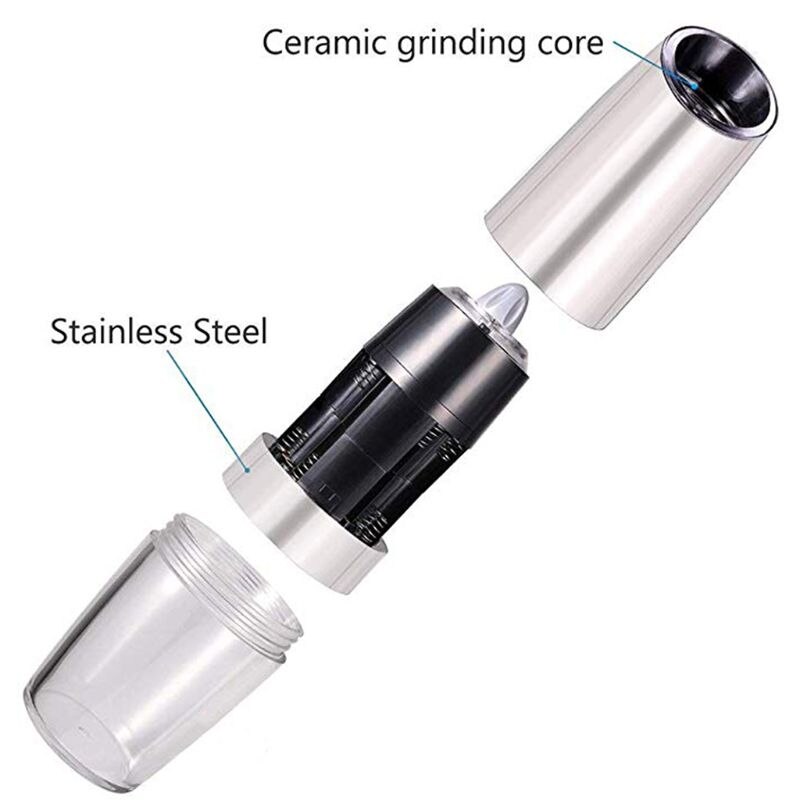 Gravity Electric Salt and Pepper Grinders Set - Battery Operated