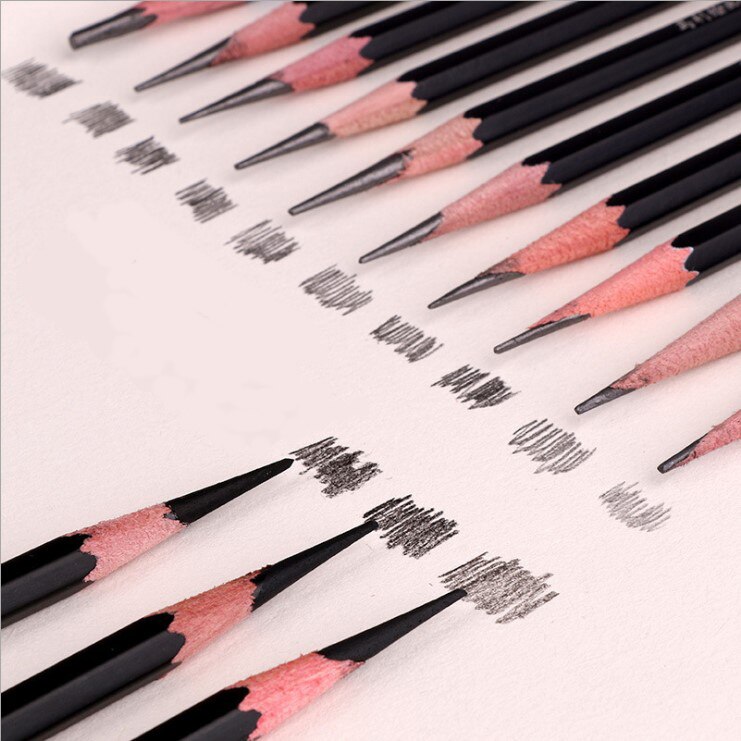 Marie Pencil Charcoal Only for Art Drawing Tools Set Beginner Sketch Artist 2H,HB,B,2B,3B, 4b, 5B,6B,7B,8B