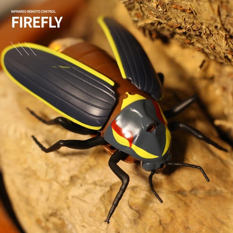 Cute Animal High Simulation Insect Toy Remote Control Firefly Infrared Sensing Portable With Light Flash Swinging Wings Rotation