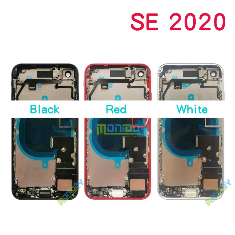 AAA Full Back Cover For iphone SE SE2 Housing Battery Door Middle Chassis Frame Housings Assembly Door Rear with Flex Cable