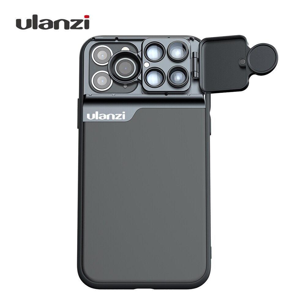 Ulanzi Multi-Lens Case CPL Polarizer Lens 10X 20X Macro Lens 180 Degree Fish-Eye Lens Slide And Flip Up