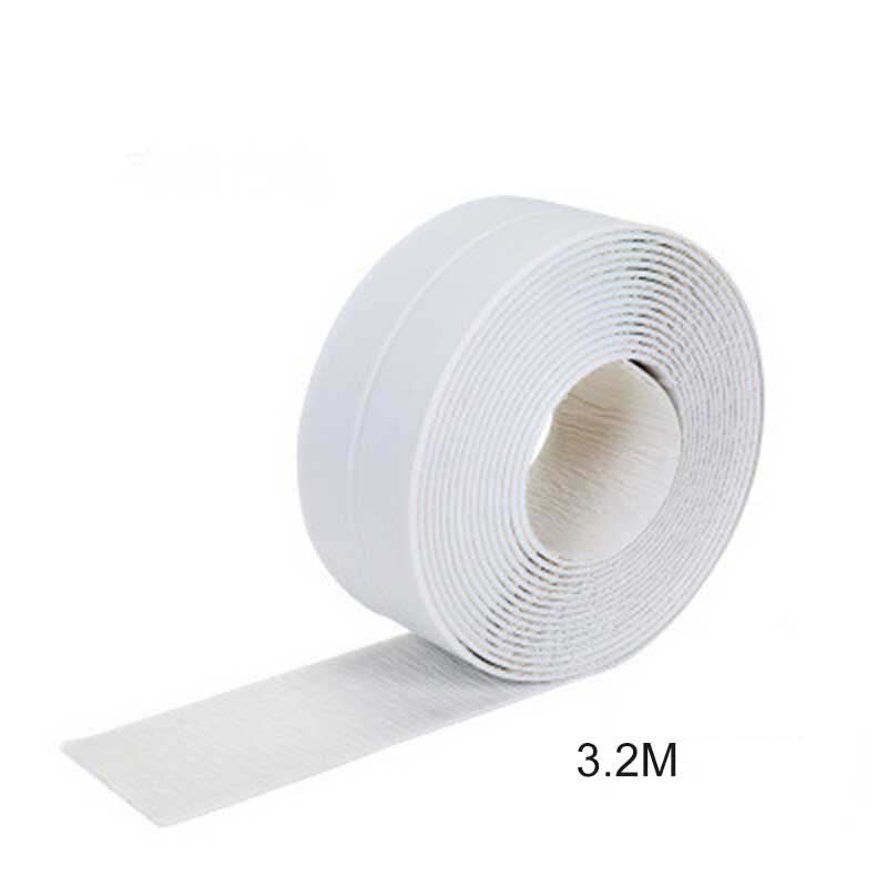Keuken Muursticker Badkamer Tape Douche Wastafel Bad Afdichting Tape Strip Lijm Waterdichte Tape Wit Pvc Zelfklevende: White / 22mm