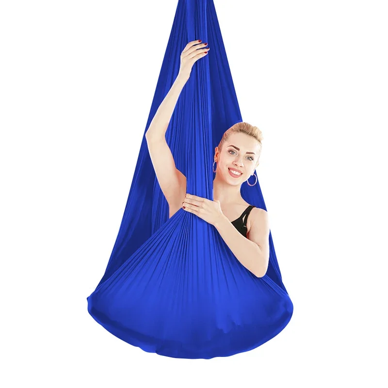 5*2.8m High Strength Aerial Silk Yoga Swing Hammock Anti-Gravity Flying Inversion Yoga Belts for GYM Home Exercise Fitness: CORAL RED
