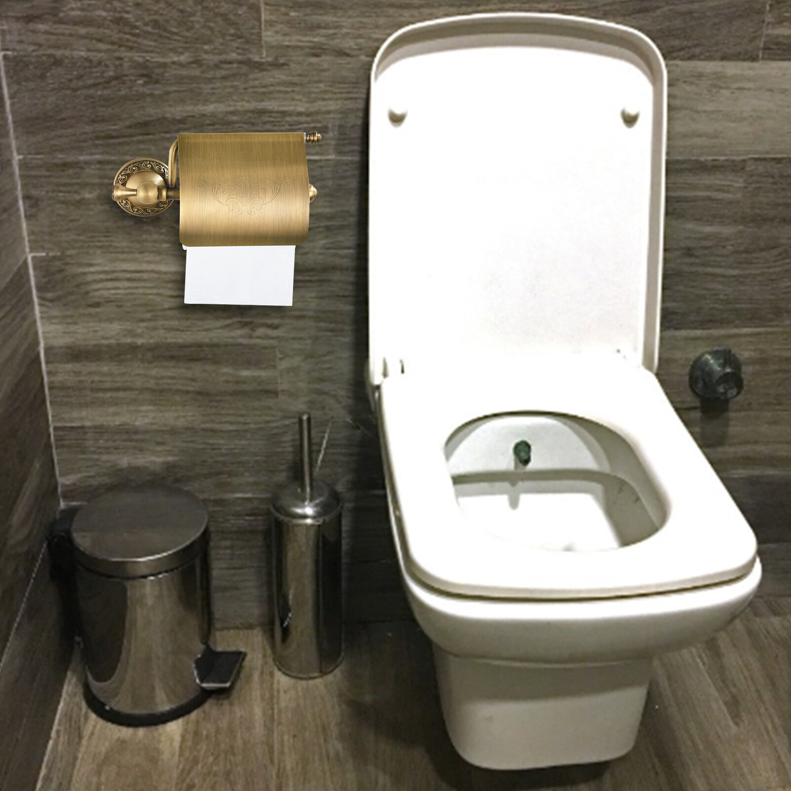 Zwart Toiletrolhouder Goud Brons Wit Chroom Retro Messing Badkamer Wc Tissue Papieren Handdoek Houder Antieke Wc Roll Plank