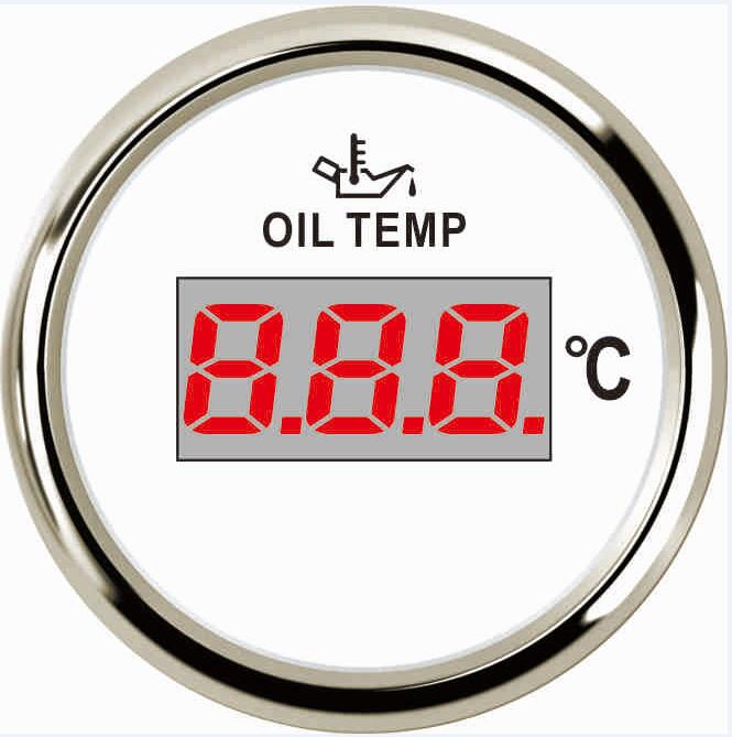 1pc Digital Oil Temperature Gauges 50-150 Degree Oil Temp Meters 52mm Waterproof for Auto Boat Agricultural Machinery Engines: M14X1.5 WS