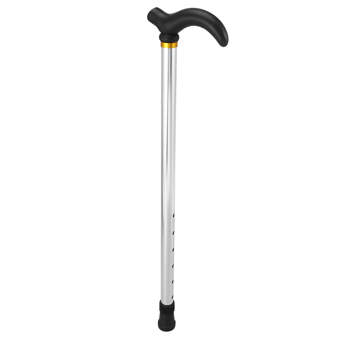 2 Section Adjustable Walking Stick Cane Anti-Skid Anti Shock Cane 4 Head Crutch For Old Man Hiking Trekking Poles Cane Stick: silver