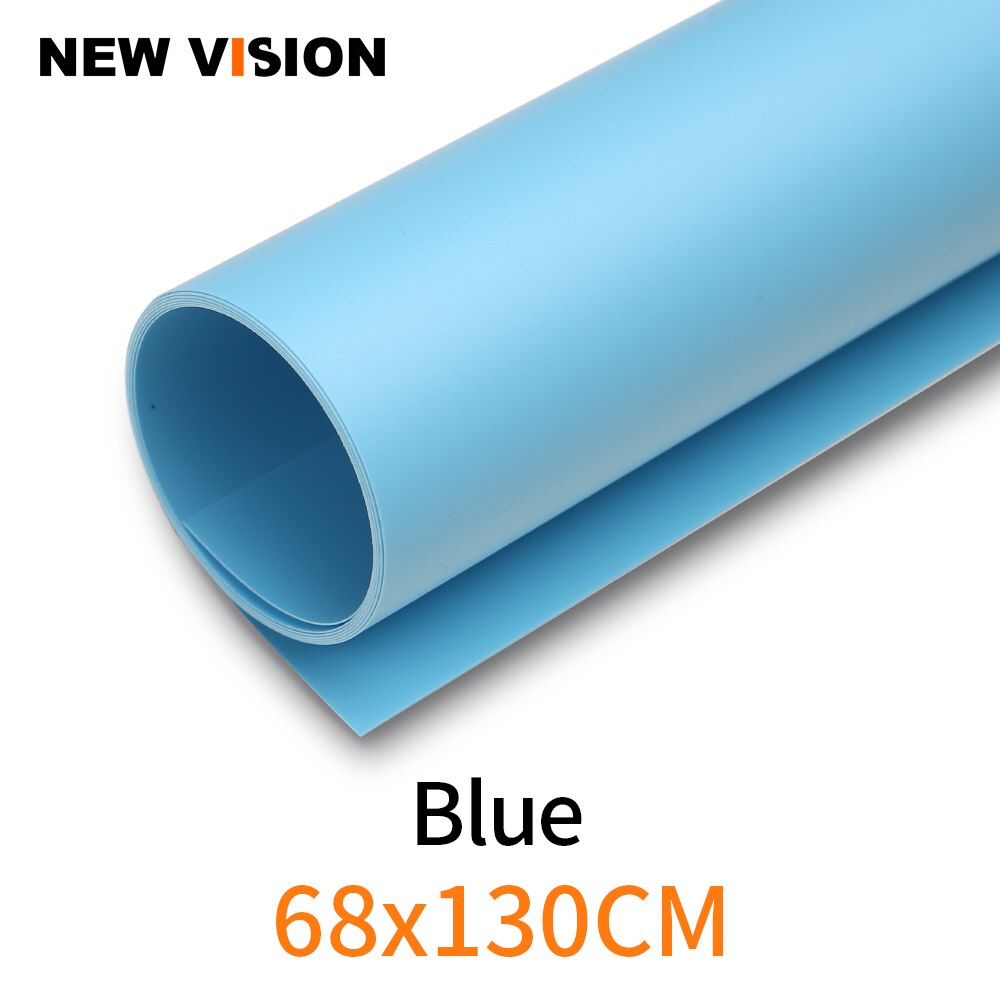 Blauw 68x130 cm 27*51 inch Fotografieachtergrond Papier Matte PVC Vinyl Naadloze Achtergrond Naadloze Water-proof