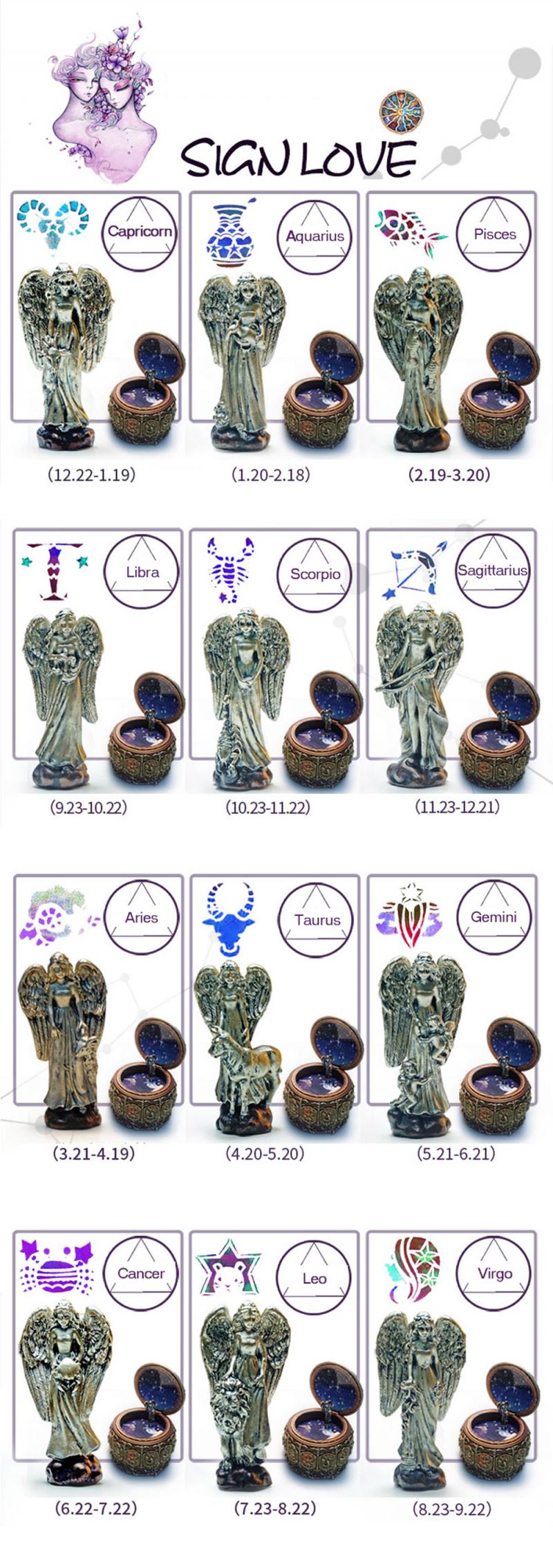 Twaalf Sterrenbeelden Met Led Flash Retro Zodiak Twaalf Constellatie Muziekdoos Handgemaakte Art Muziekdoos Valentijnsdag Bbirthda