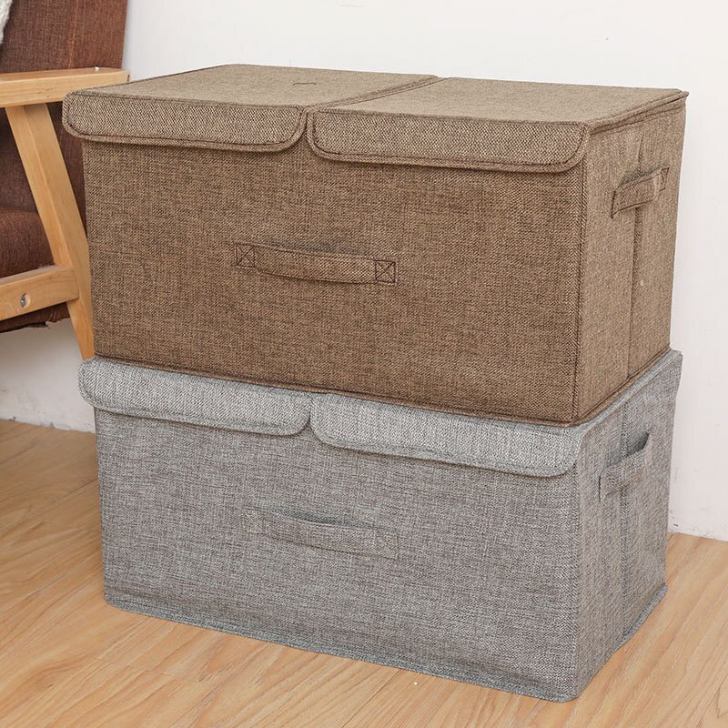 Wardrobe Storage Box Organizing Box Clothes Moving Plastic Storage Basket Household Small Fabric With Cover Foldable
