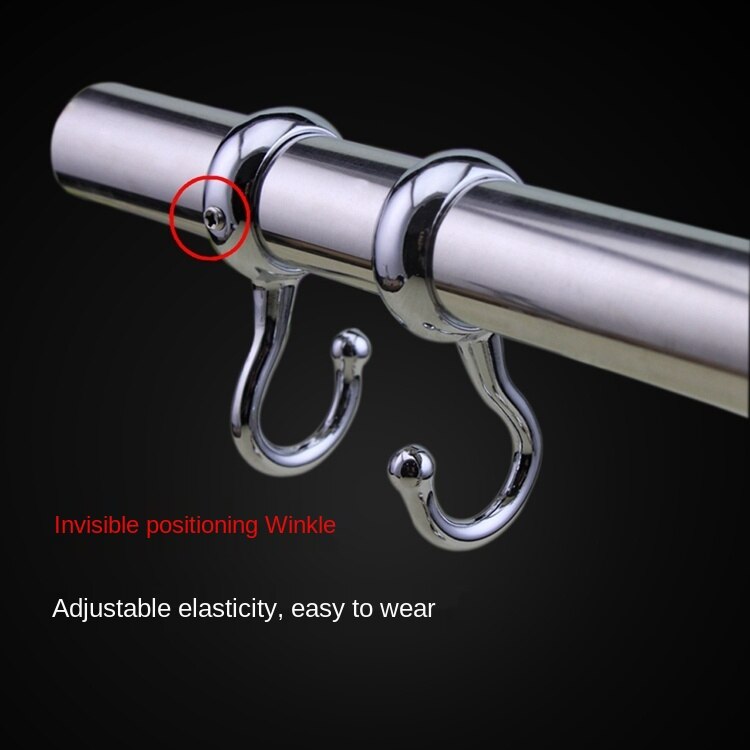 6pcs Stainless Steel 16/19/22/25mm Clothing Rod Fixed Positioning Hook Sleeve Hook Kitchen round Pipe Hook Clothes Hook