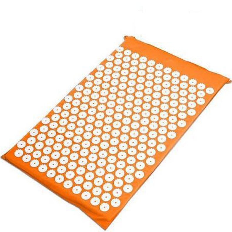 Massage mat Cushion Shakti Mat Acupressure Relieve Back Body Pain Spike Mat Acupuncture Massage Yoga Mat with Pillow 68*42cm: Deep Blue