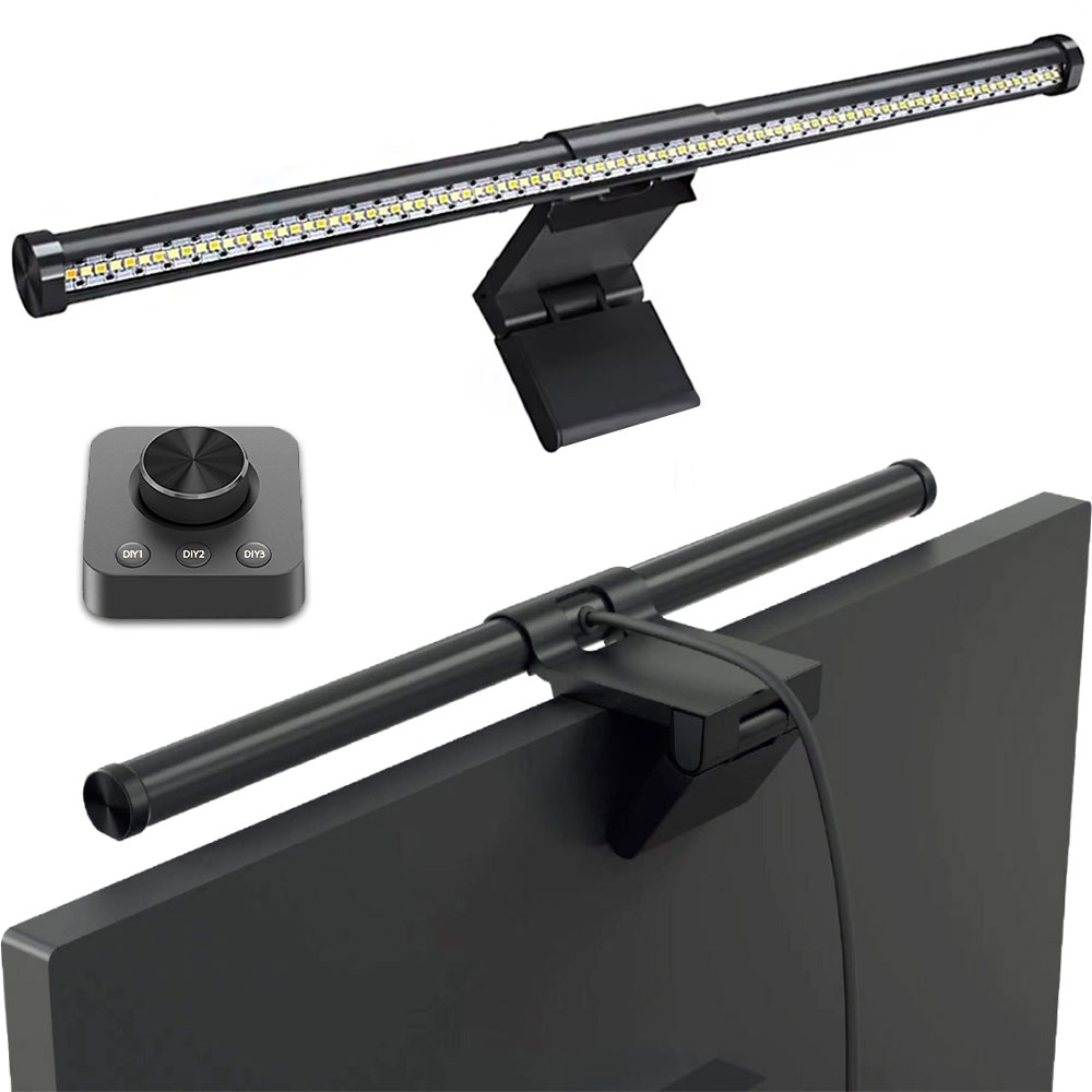 Monitorlichtbalk Led-licht Bureaulamp Getimede installatie Dimmen Scherm Hangende lampen voor tafel Thuis Slaapkamer Escritorio Accesorios: groen