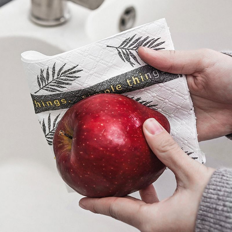 Schoonmaakdoek 1 rol keukenpapier antiaanbak olie water doekje washandje schoonmaakdoekje keukendoek wegwerp olie schoonmaakdoekje 2