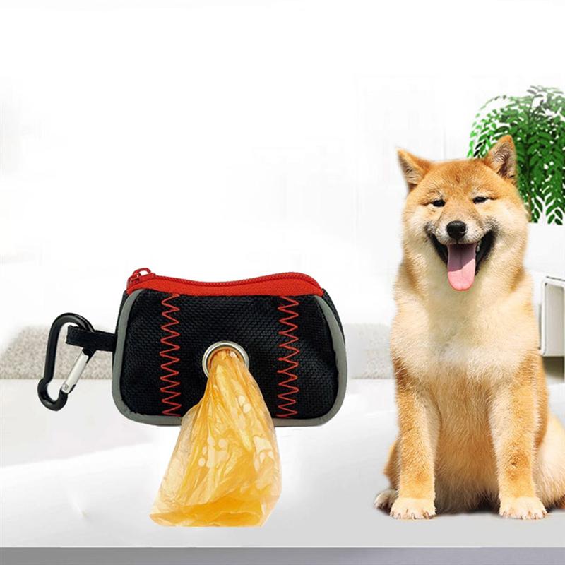 Portable Dog Waste Poop Bag Storage Box Oxford Cloth Pet Trash Bag Container