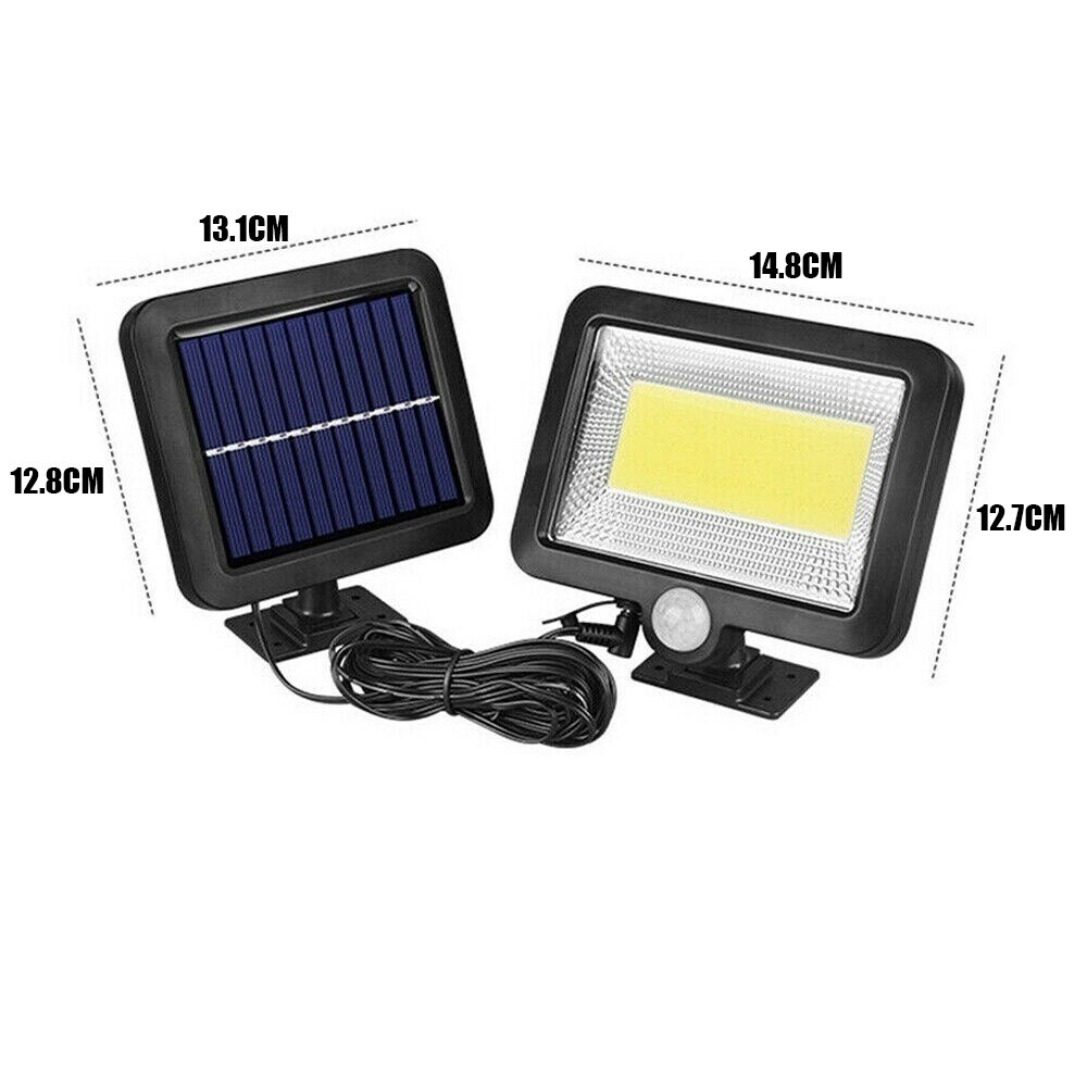 100 Led Solar Light Outdoor Solar Lamp Pir Motion Sensor Wandlamp Waterdichte Zonne-energie Zonlicht Voor Tuin Decoratie