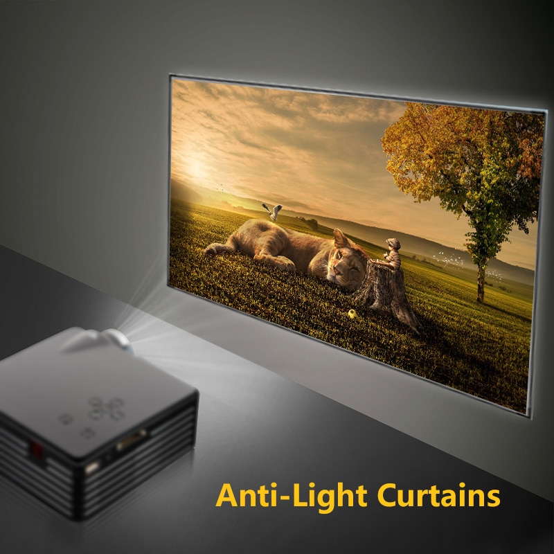 Anti-light folding projector screen HD home theater 60-130 inch 16:9 alr screen smartphone screen projector hologram Screens