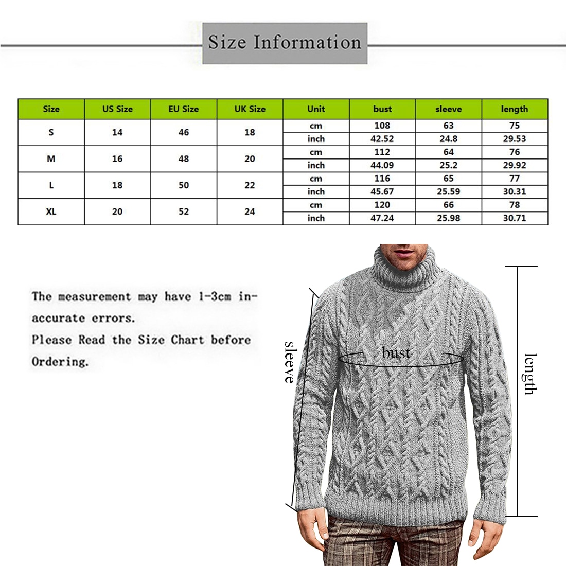 Puimentiua 4 Kleur Mannen Trui Effen Kleur Lange Mouw Turleneck Winter Gebreide Blouse Casual Plus Size Truien Trui