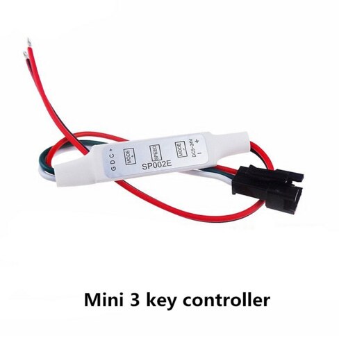 50 stücke 12mm WS2811 Volle Farbe LED Pixel Licht Modul DC 5V eingang IP68 wasserdichte RGB farbe 2811 IC Digital LED weihnachten Licht: Mini 3Schlüssel Regler